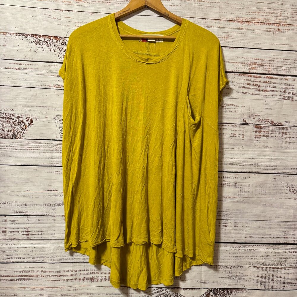 Free People chartreuse beach tee